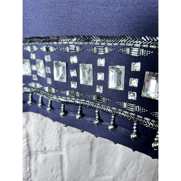 Outlander Vintage Embellished Sequin Top Long Sleeve Formal Night Out Size 44-46 - Picture 7 of 10